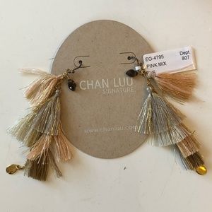 NWT - Chan Luu Dangle Tassel Earrings in Pink Mix